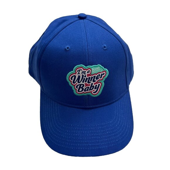 Keno 'Im a Winner Baby hook and loop blue baseball cap hat Lottery Casino - Picture 1 of 6
